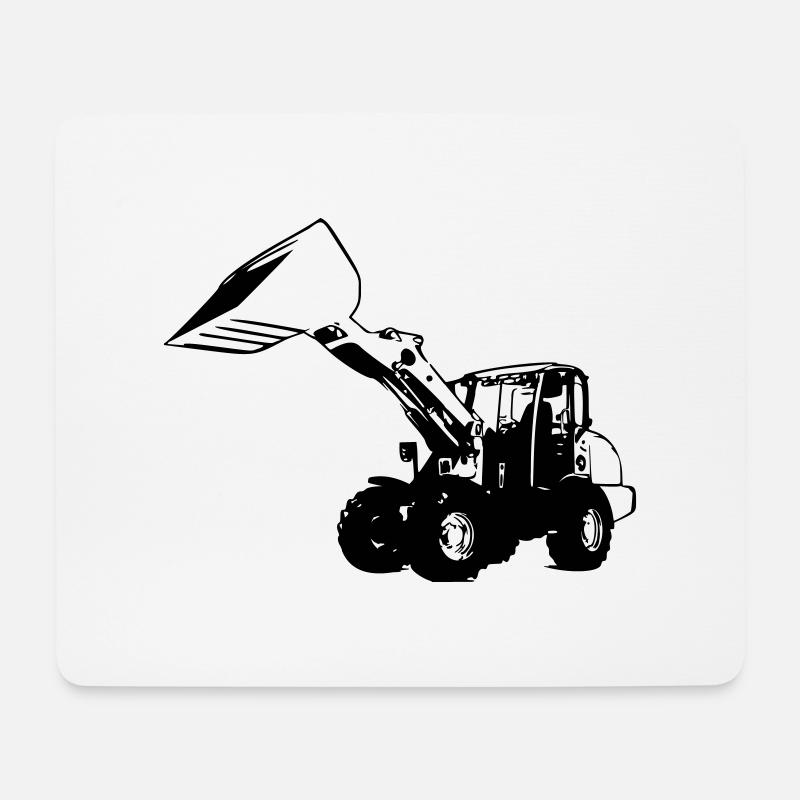 Radlader - Mousepad (Querformat) - Weiß