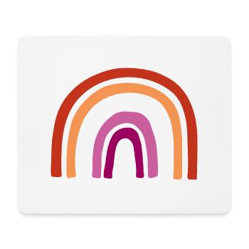 Lesbisch Regenbogen LGBT - Mousepad (Querformat) - Weiß - Vorne