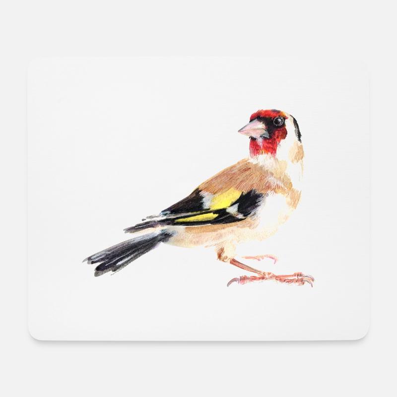 Stieglitz - Mousepad (Querformat) - Weiß