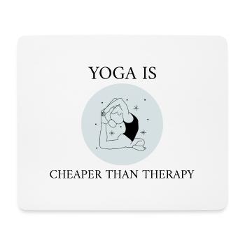 Yoga ist billiger - Frau macht Yoga Pose Kreis - Mousepad (Querformat) - Weiß - Vorne