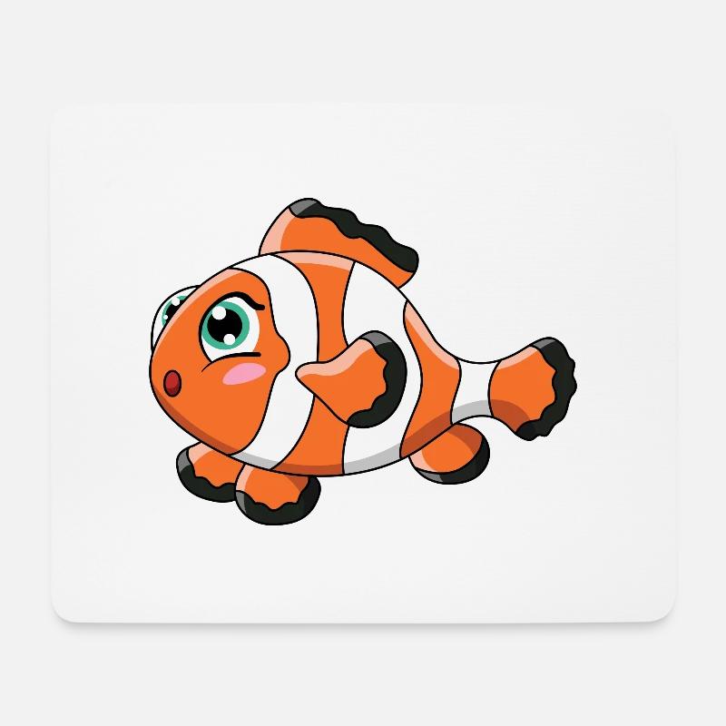 Clownfisch - Mousepad (Querformat) - Weiß