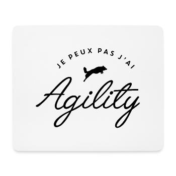 je peux pas j'ai agility - Tapis de souris (format paysage) - blanc - Devant