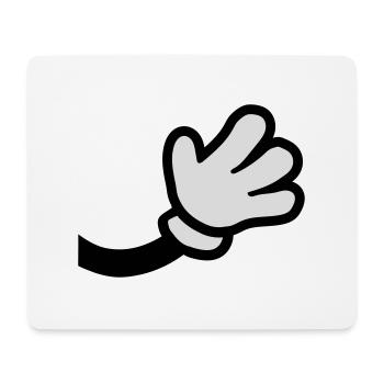 Agiter la main de la bande dessinée - Tapis de souris (format paysage) - blanc - Devant