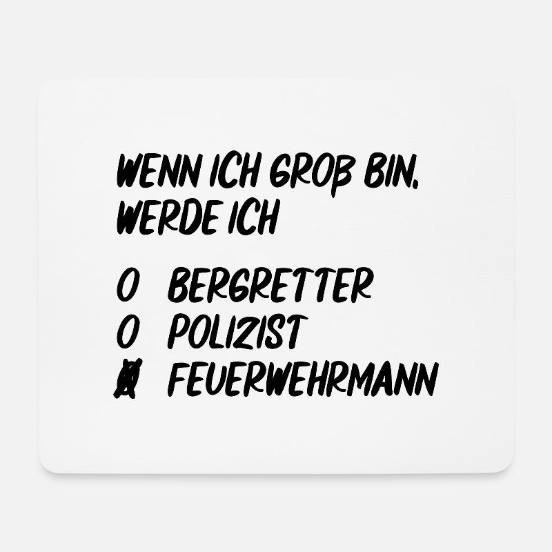 Ich werde Feuerwehrmann - Mousepad (Querformat) - Weiß