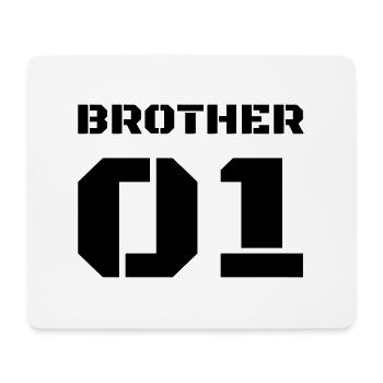 Brother 01 - Brother No. 1 - Mouse Pad (horizontal) - white - Front