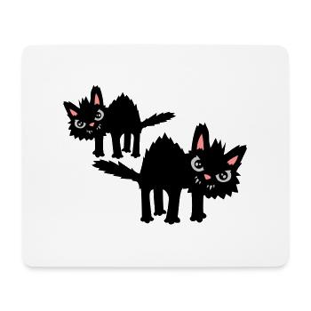 Team lustige Katzen - Mousepad (Querformat) - Weiß - Vorne