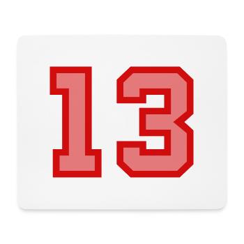 Coole Retro Retrostyle Jersey Nummer Rückennummer - Mousepad (Querformat) - Weiß - Vorne