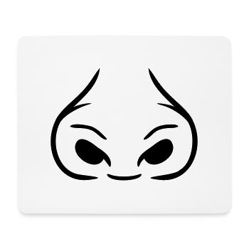 Nez épais de grosses narines - Tapis de souris (format paysage) - blanc - Devant