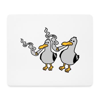 2 Amis Stoner Seagull - Tapis de souris (format paysage) - blanc - Devant