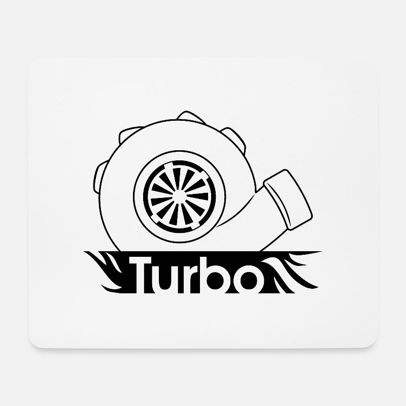Turbo - Mousepad (Querformat) - Weiß