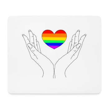 Pride Hände - Mousepad (Querformat) - Weiß - Vorne