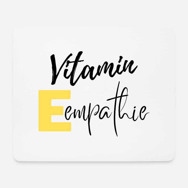 Vitamin Empathie - Mousepad (Querformat) - Weiß