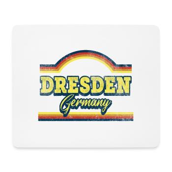 Dresden Germany City Font Vintage Retro - Mouse Pad (horizontal) - white - Front
