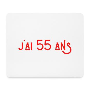 bref j'ai un 54 ans pour la deuxième fois - Tapis de souris (format paysage) - blanc - Devant