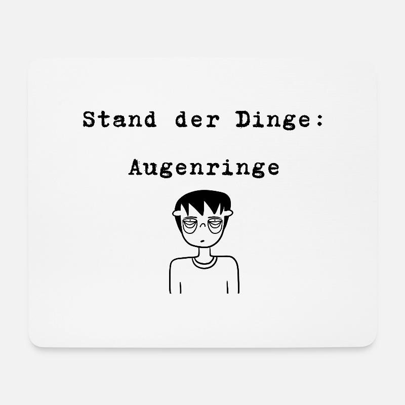 Augenringe - Mousepad (Querformat) - Weiß