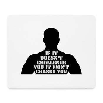 Workout Fitness Motivation Quote - Mouse Pad (horizontal) - white - Front