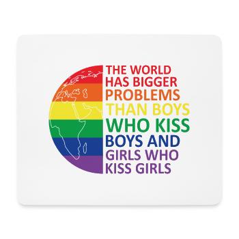 LGBTQ Nonbinary Colorful Rainbow Flag LGBTQ+ Pride - Mouse Pad (horizontal) - white - Front