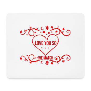 Dicton d’amour - Tapis de souris (format paysage) - blanc - Devant
