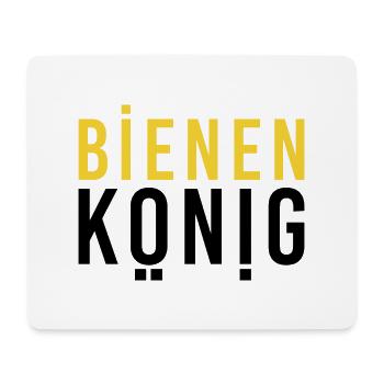 bienenkönig imker imkerin bee typo schwarz - Mousepad (Querformat) - Weiß - Vorne