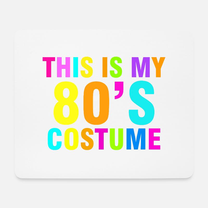 Das ist mein 80er Jahre Kostüm Retro Vintage - Mousepad (Querformat) - Weiß