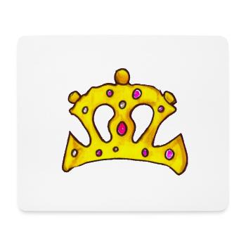 Krone König Königin Kaiser Majestät Kinder Design - Mousepad (Querformat) - Weiß - Vorne