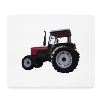 Roter Traktor Illustration Kinder Geschenkidee - Mousepad (Querformat) - Weiß - Vorne