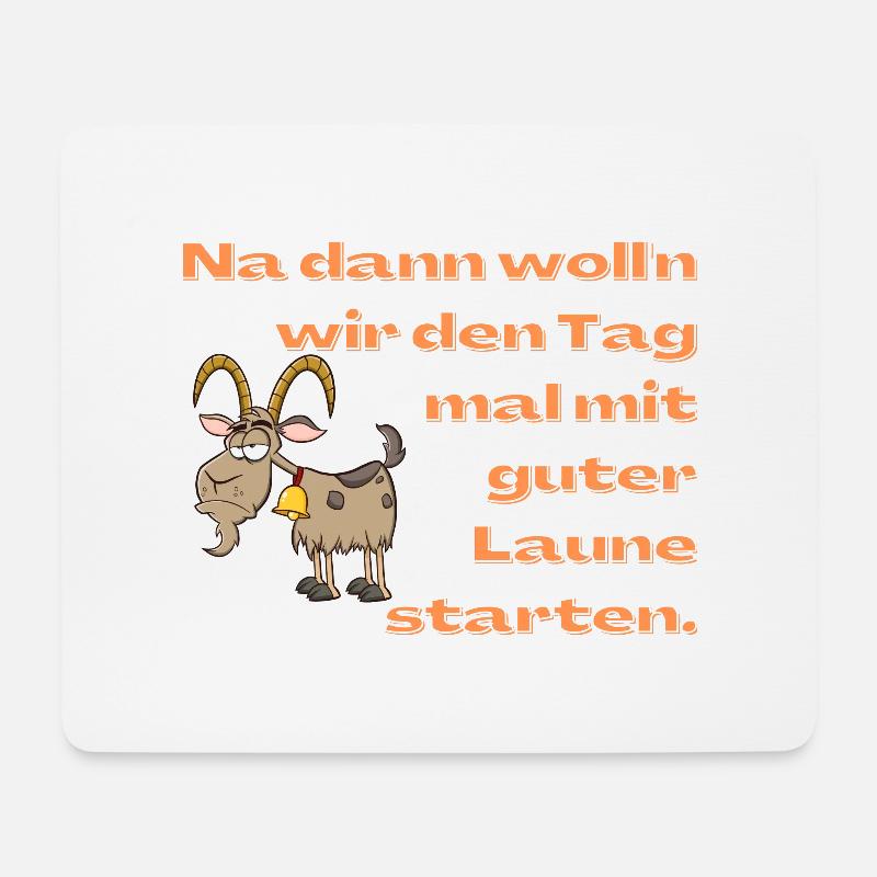Gute Laune In Den Tag 3 - Mousepad (Querformat) - Weiß