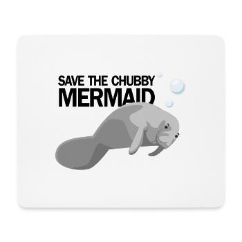 SAVE THE CHUBBY MERMAID AKA MANATEE - Mouse Pad (horizontal) - white - Front