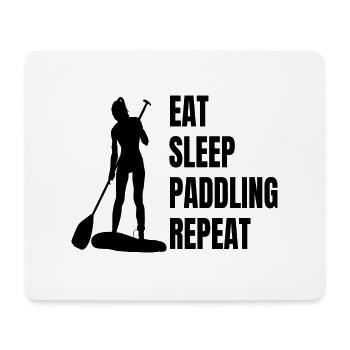 Stand-Up Paddling Stand Up Paddling Stand-Up Paddler Surfing - Tapis de souris (format paysage) - blanc - Devant