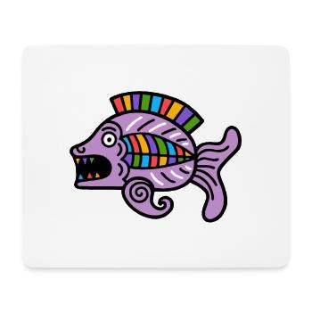 Culture of the Incas, fish symbol - Mouse Pad (horizontal) - white - Front