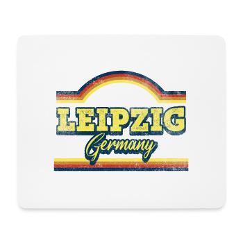 Leipzig Deutschland Stadt Schrift Vintage Retro - Mousepad (Querformat) - Weiß - Vorne