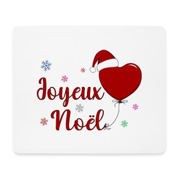 Joyeux Noel Weihnachtsfeier Frankreich - Mousepad (Querformat) - Weiß - Vorne