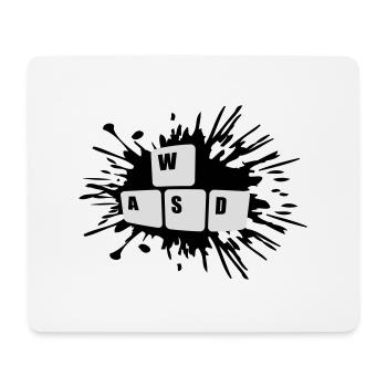 Keyboard Keys Gamer WASD - Mouse Pad (horizontal) - white - Front