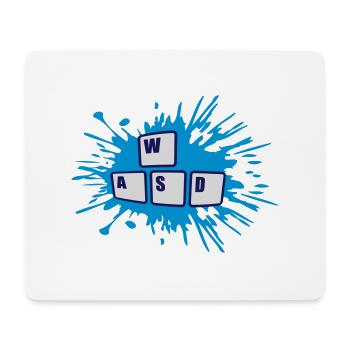 Gamer WASD Keyboard Keys - Mouse Pad (horizontal) - white - Front