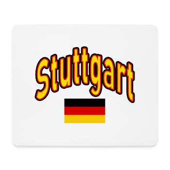 Drapeau de Stuttgart Allemagne - Tapis de souris (format paysage) - blanc - Devant