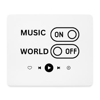 Music is life - Mousepad (Querformat) - Weiß - Vorne