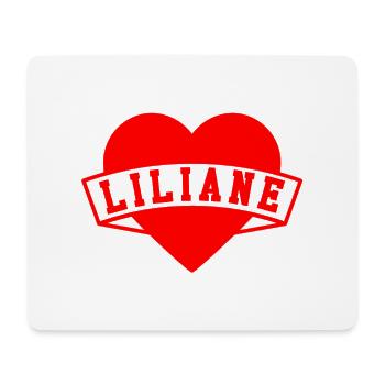 Liliane Hearts - Tapis de souris (format paysage) - blanc - Devant
