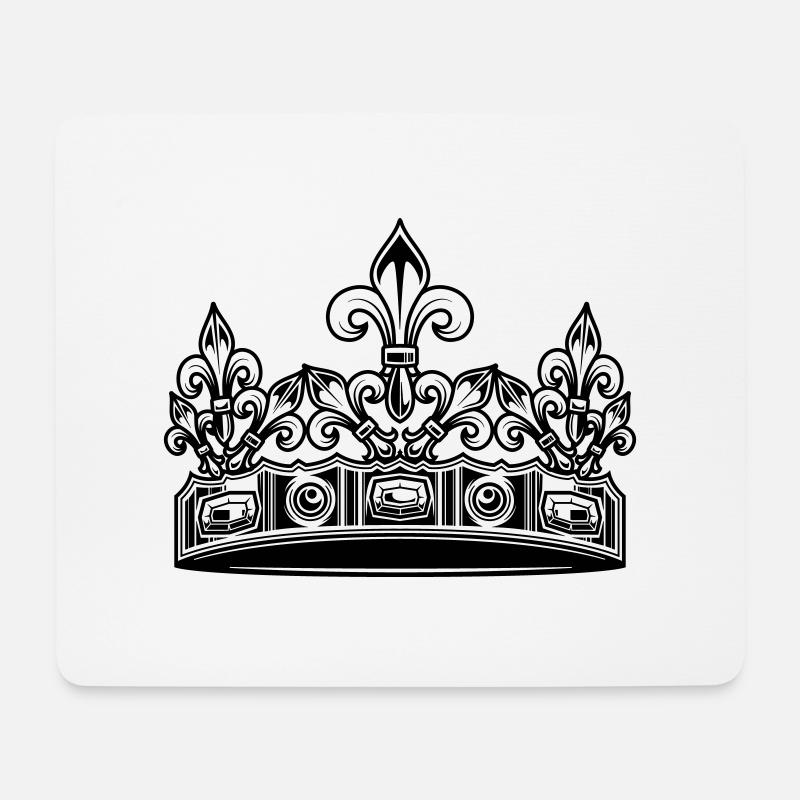 Krone - Mousepad (Querformat) - Weiß