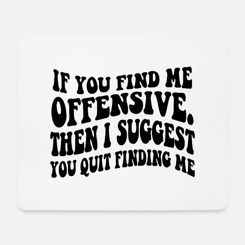 LUSTIGER SARKASTISCHER SPRUCH - Mousepad (Querformat) - Weiß