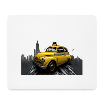 Un taxi dans une ville - Tapis de souris (format paysage) - blanc - Devant