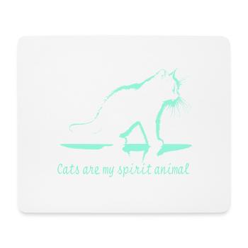 Spirit animal cat - Mouse Pad (horizontal) - white - Front