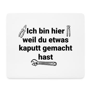 Handwerker Handyman Handwerk Werkzeug Baustelle - Mousepad (Querformat) - Weiß - Vorne