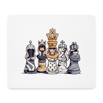 Préparation échiquéenne - Tapis de souris (format paysage) - blanc - Devant