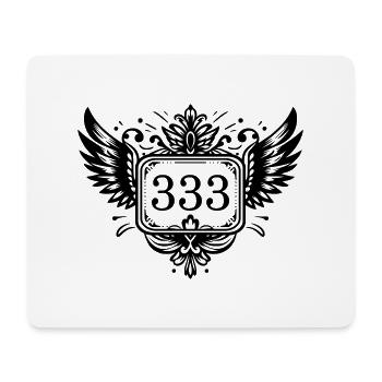 Engelszahl 333 Flügel - Mousepad (Querformat) - Weiß - Vorne