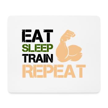 Biceps Eat Sleep Train - Mouse Pad (horizontal) - white - Front