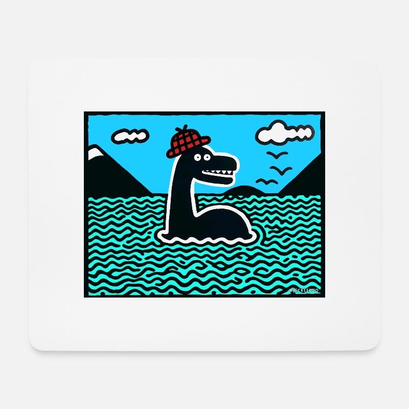 Nessie Loch Ness monster - Mouse Pad (horizontal) - white