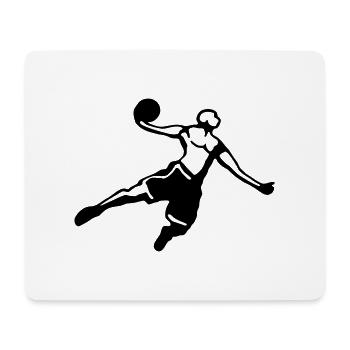 Basket-ball Basketball Basket - Tapis de souris (format paysage) - blanc - Devant