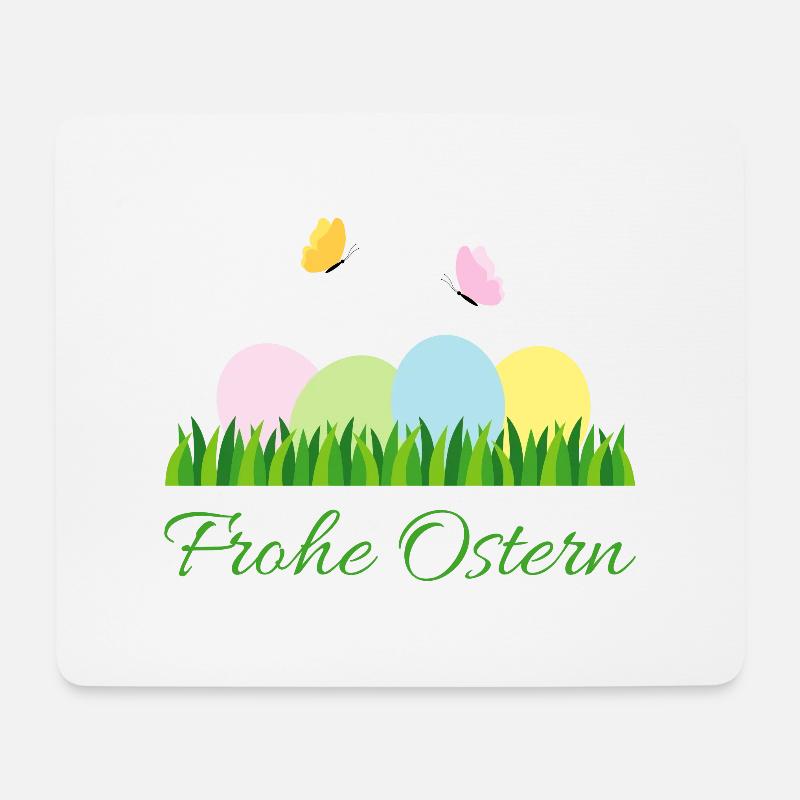Frohe Ostern - Mousepad (Querformat) - Weiß