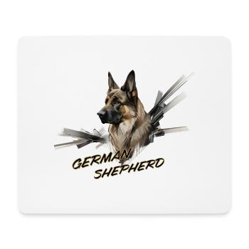 Deutscher Schäferhund, german shepherd - Mousepad (Querformat) - Weiß - Vorne