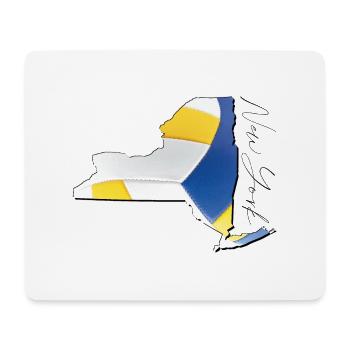 New York (United States) | real volleyball | Map Sct - Mouse Pad (horizontal) - white - Front